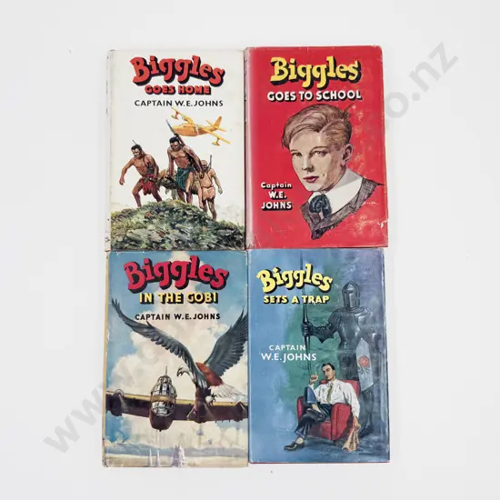 Four Captain W E Johns Biggles Volumes