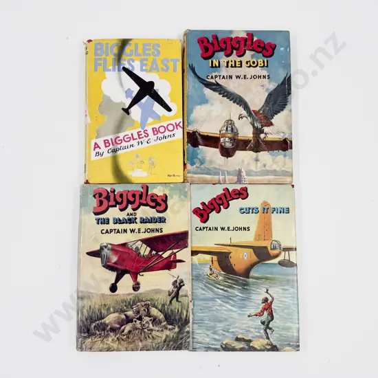 Four Captain W E Johns Biggles Volumes