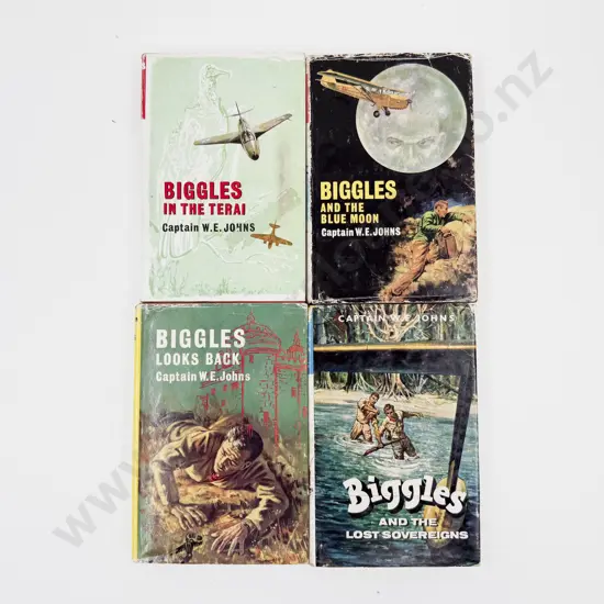 Four Captain W E Johns Biggles Volumes