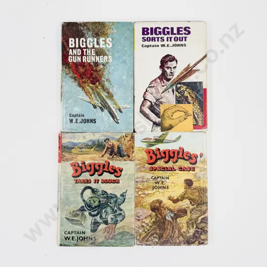 Four Captain W E Johns Biggles Volumes