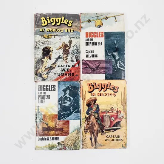 Four Captain W E Johns Biggles Volumes