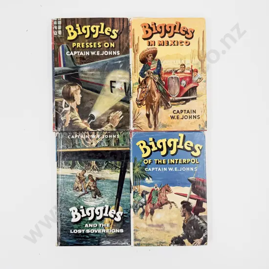 Four Captain W E Johns Biggles Volumes