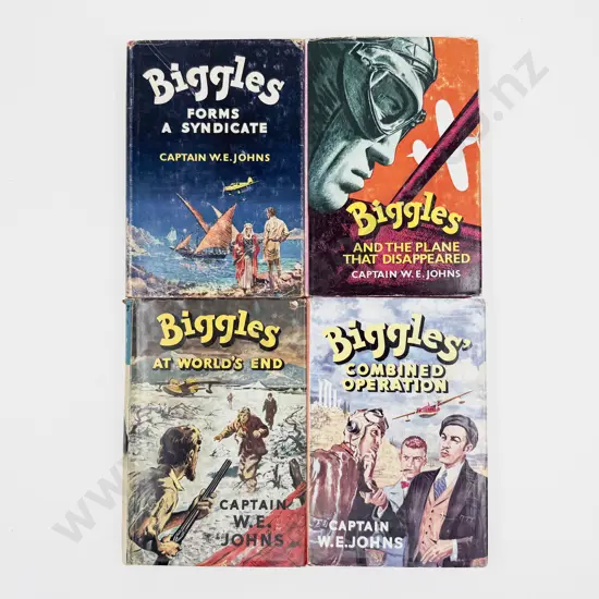 Four Captain W E Johns Biggles Volumes