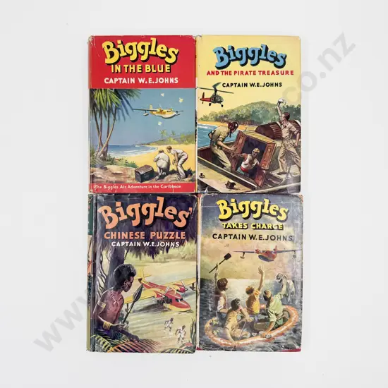 Four Captain W E Johns Biggles Volumes