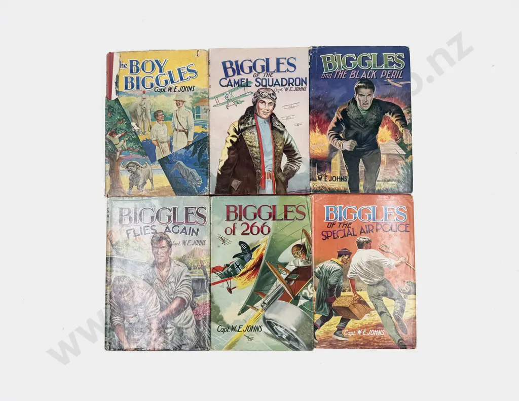 Six Captain W E Johns Biggles Volumes Image 1++