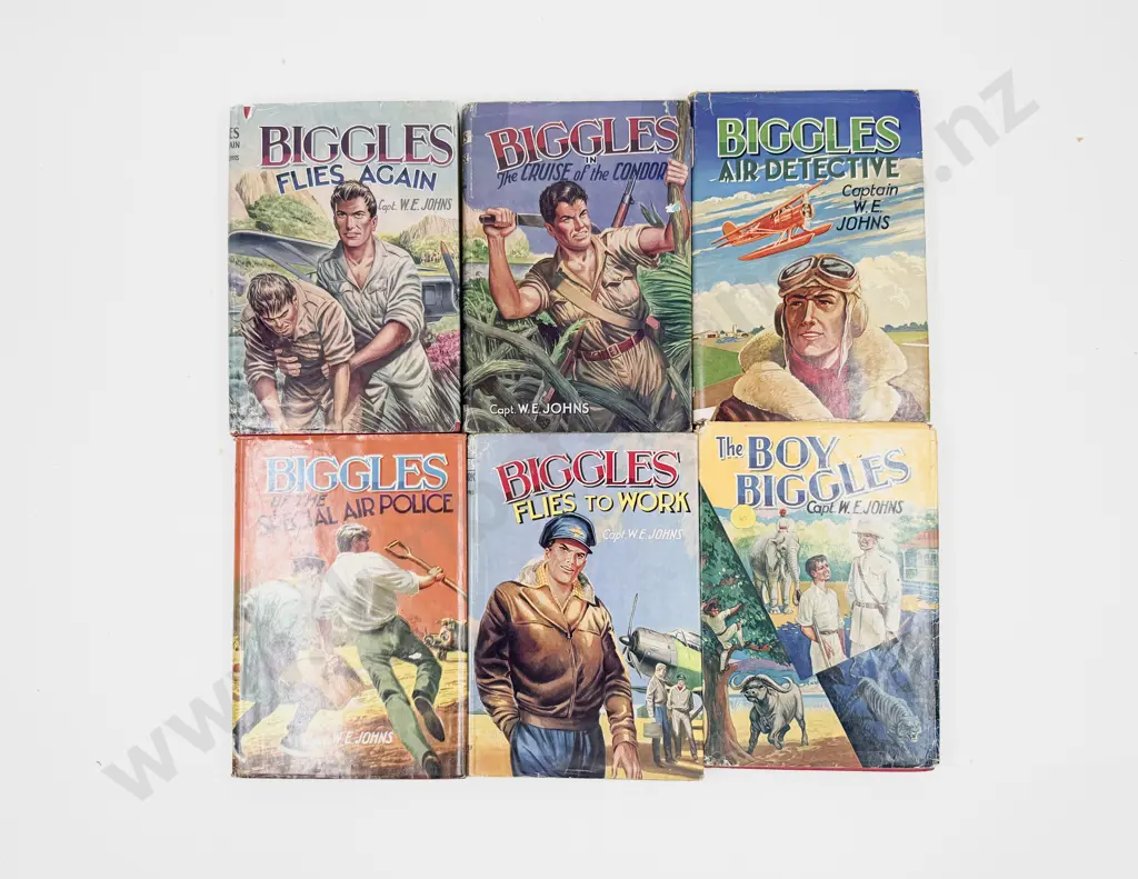 Six Captain W E Johns Biggles Volumes Image 1++