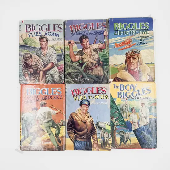Six Captain W E Johns Biggles Volumes