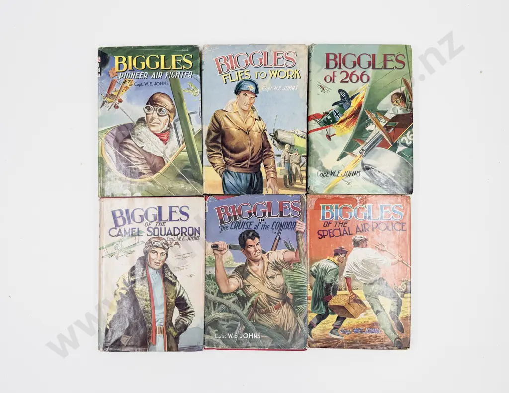 Six Captain W E Johns Biggles Volumes Image 1++