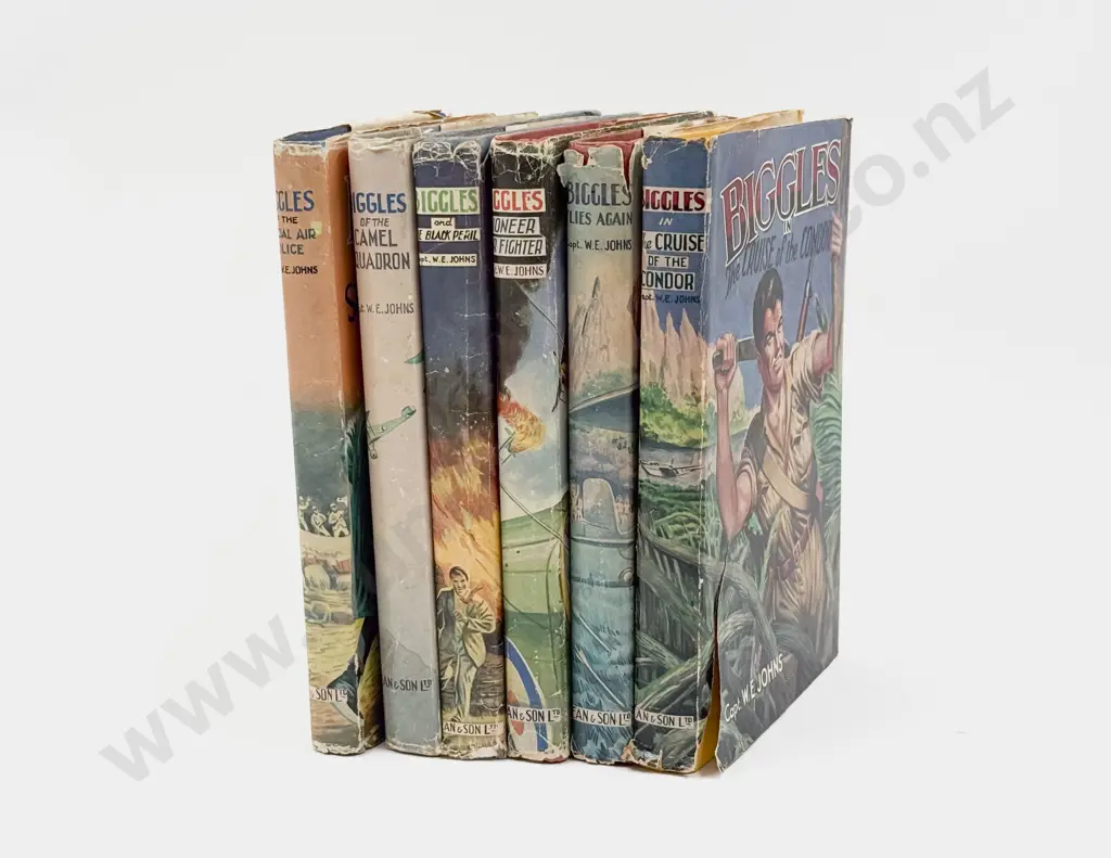 Six Captain W E Johns Biggles Volumes Image 1++