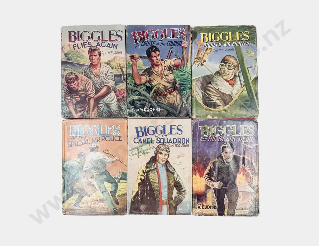 Six Captain W E Johns Biggles Volumes Image 1++