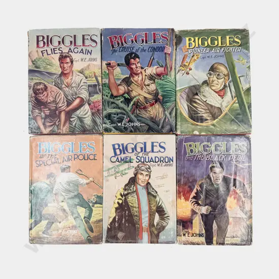 Six Captain W E Johns Biggles Volumes