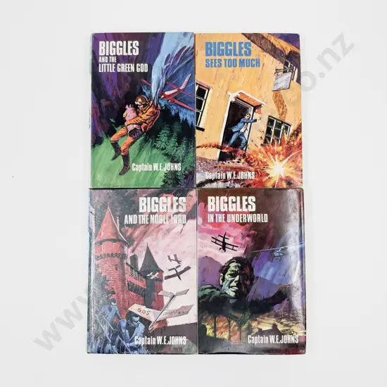 Four Captain W E Johns Biggles Volumes