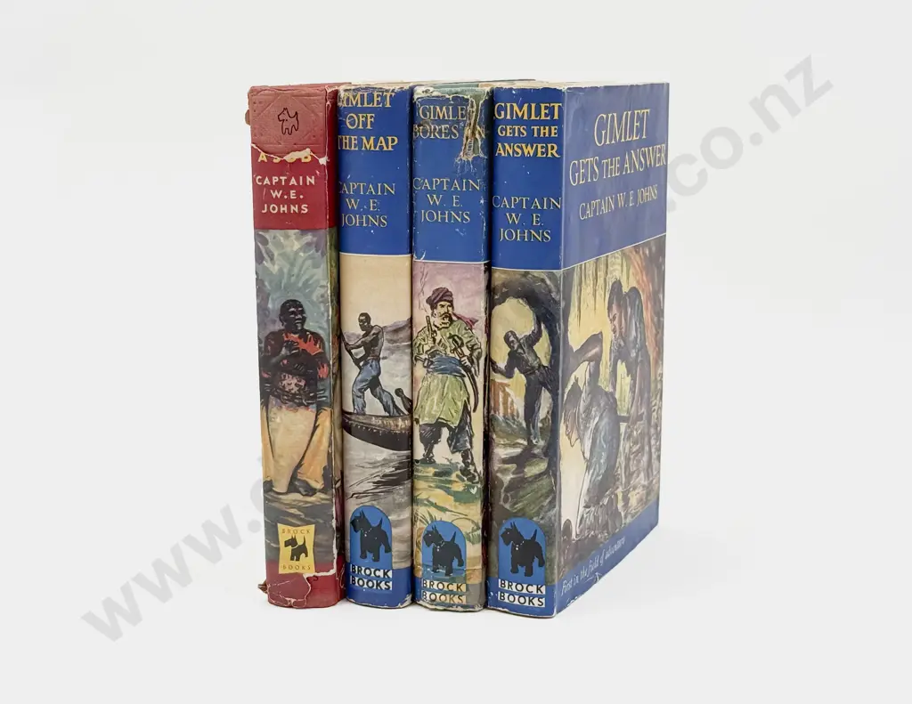 Four Captain W E Johns Gimlet Volumes Image 1++