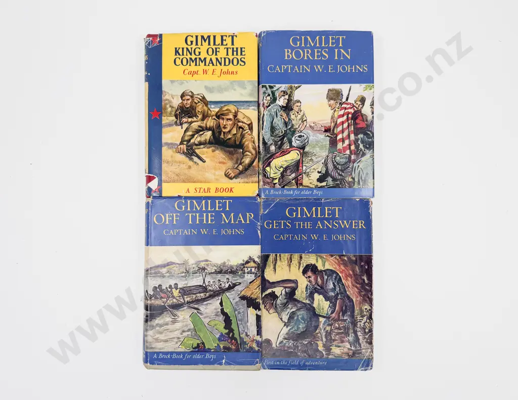 Four Captain W E Johns Gimlet Volumes Image 1++