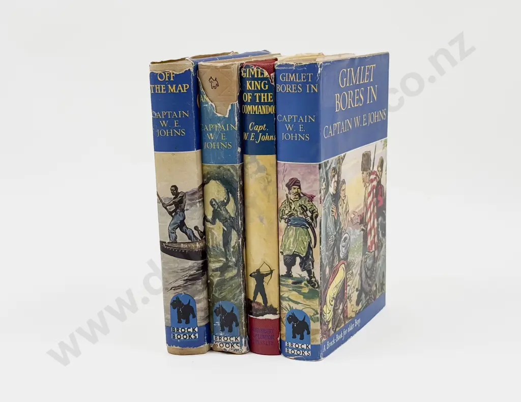 Four Captain W E Johns Gimlet Volumes Image 1++