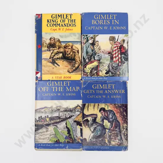 Four Captain W E Johns Gimlet Volumes