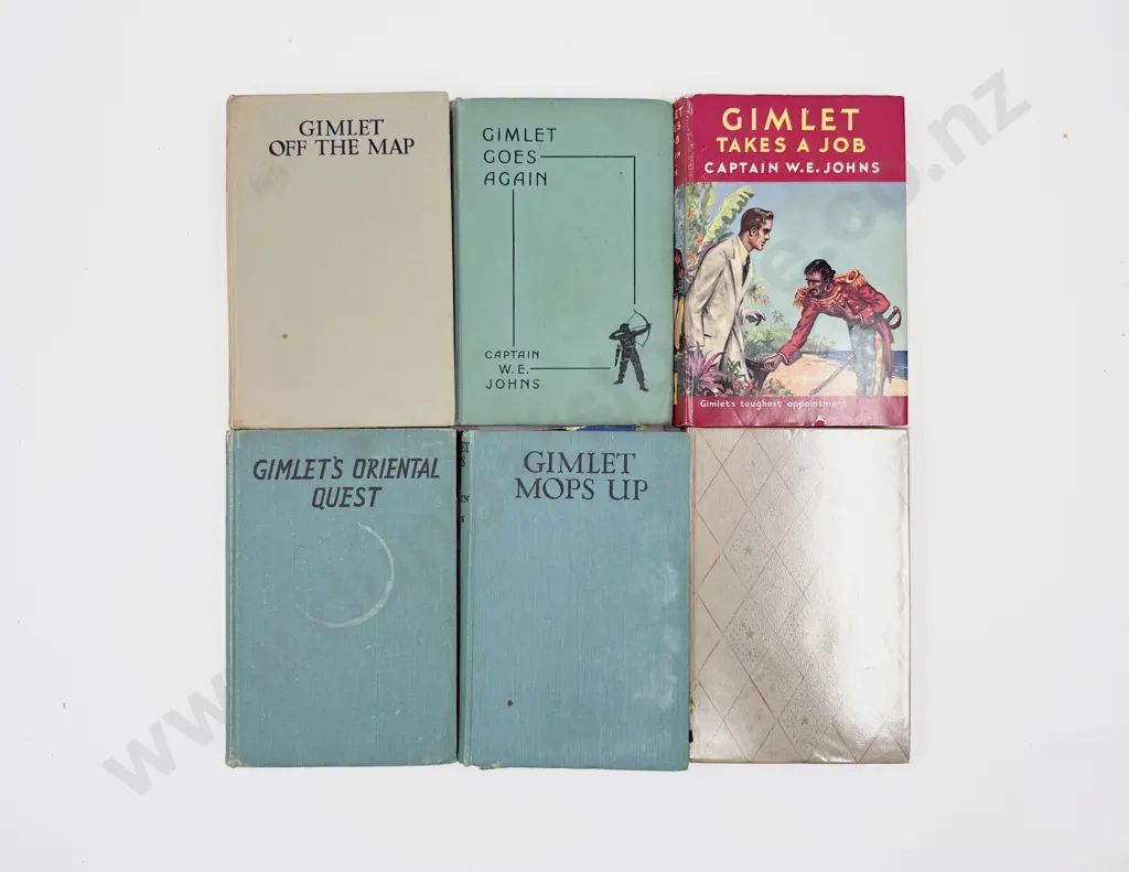 Six Assorted Captain W E Johns Gimlet Volumes Image 1++