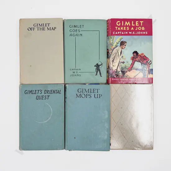 Six Assorted Captain W E Johns Gimlet Volumes