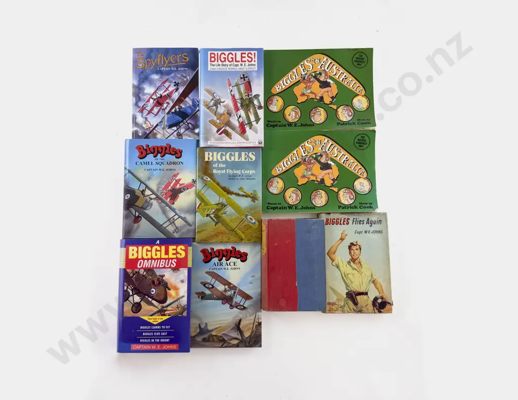 Ten Assorted Vintage & Modern Captain W E Johns Biggles Volumes Image 1++
