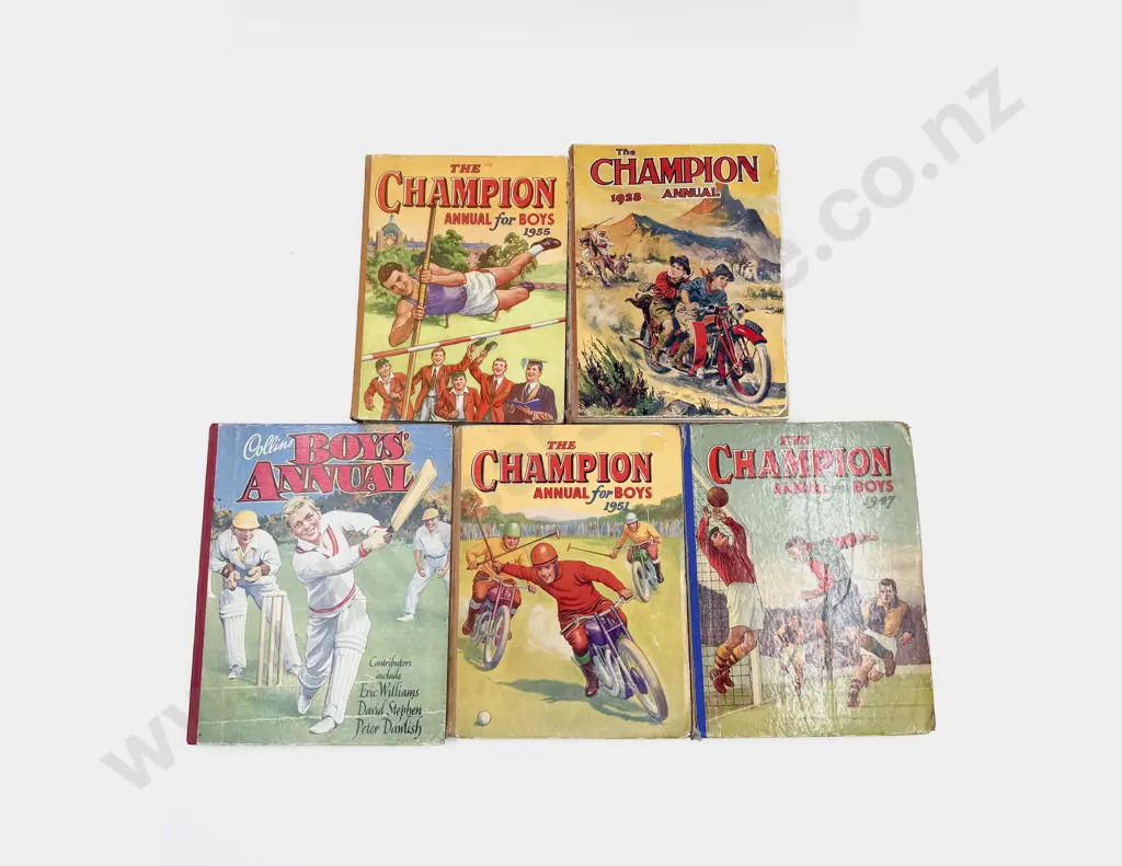 Four Vintage Champion Annuals For Boys & Collins Boys Annual Image 1++