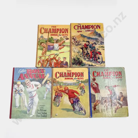Four Vintage Champion Annuals For Boys & Collins Boys Annual
