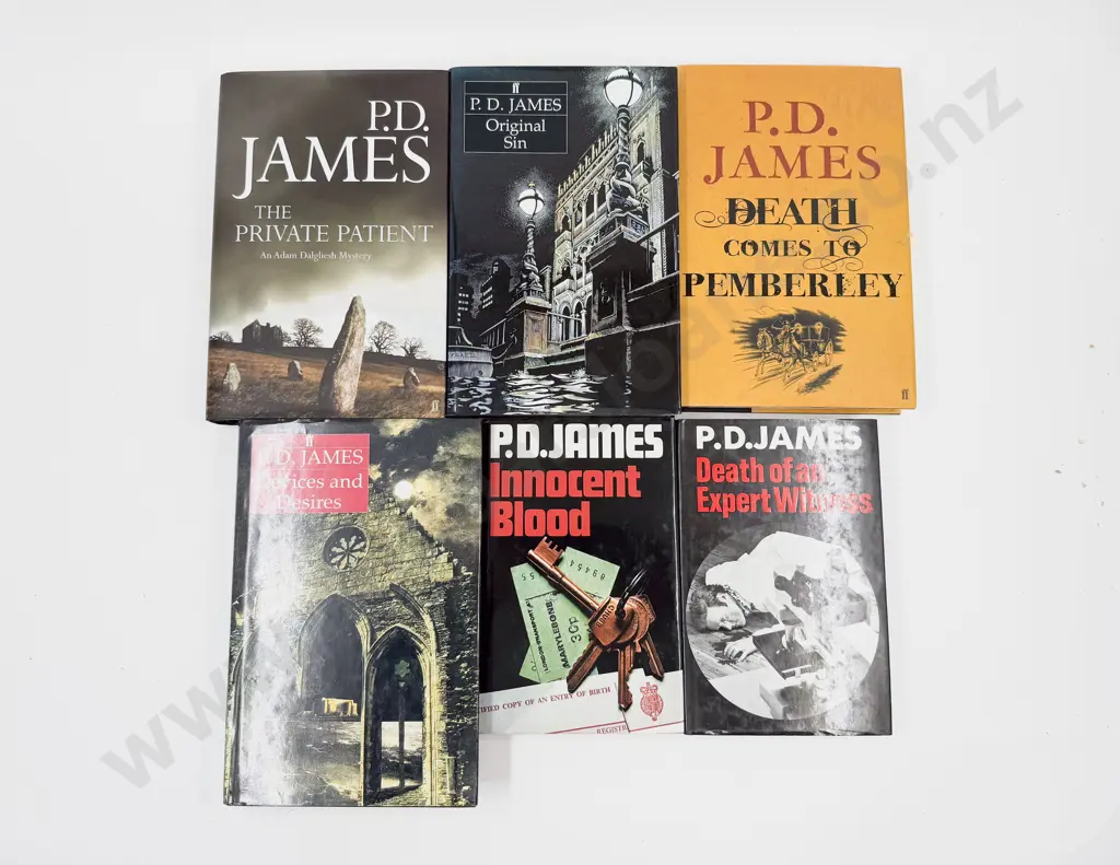 P D James - Six Hardback Editions Image 1++