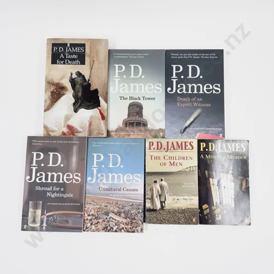 P D James - Seven Assorted Paperback Editions