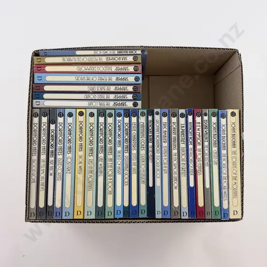 Box of 31 Assorted "Classic Thrillers" Paperback Editions