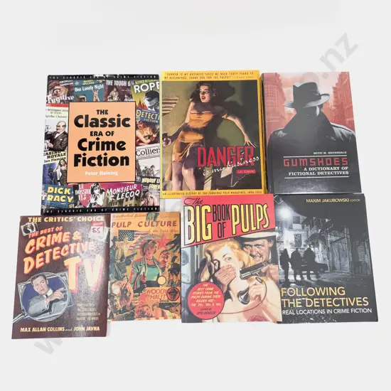 Seven Volumes Relating To Crime Writing & Pulp Fiction