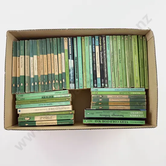 Box of Assorted Green Penguin Crime Fiction