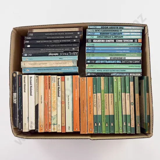 Box of Assorted Orange & Green Penguin Fiction & Others