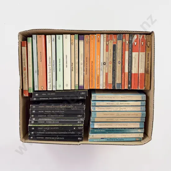 Box of Orange Penguin Fiction & Plays & Pelican Non-Fiction