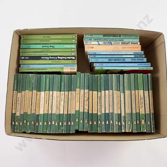 Box of Assorted Green Penguin Crime Fiction