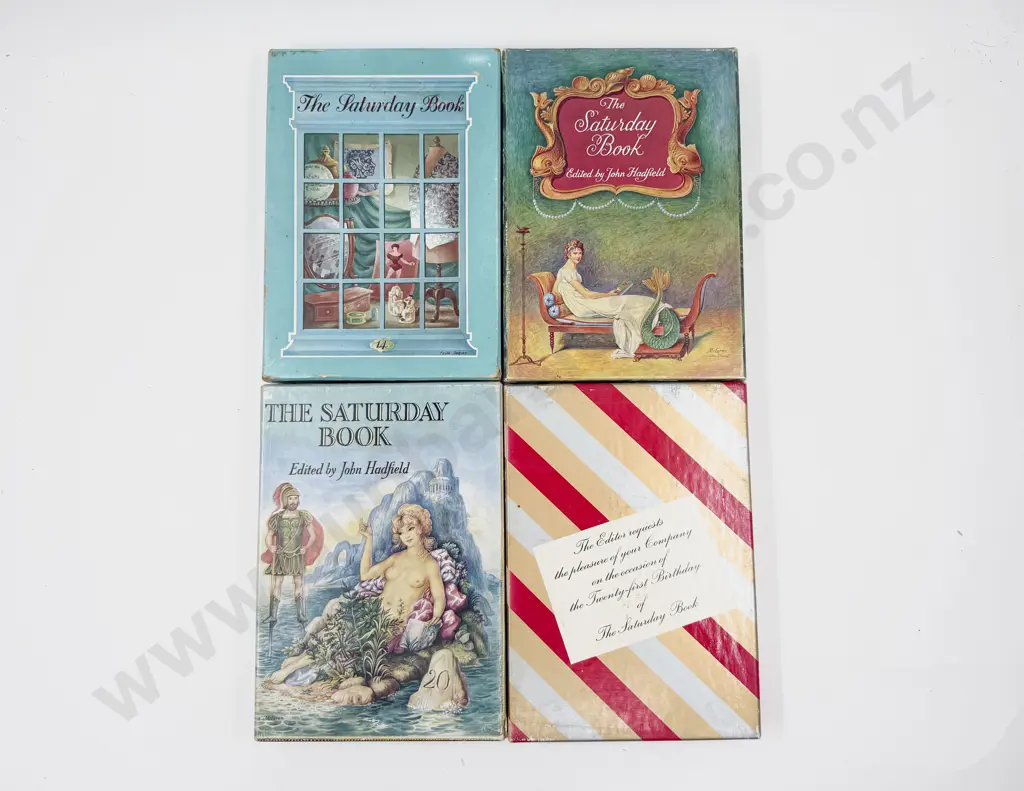 Four Boxed Editions of The Saturday Book Edited by Leonard Russell Image 1++