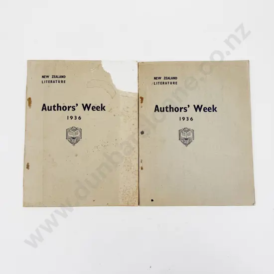 Two Copies of NZ Literature Authors' Week 1936 Incl Plates
