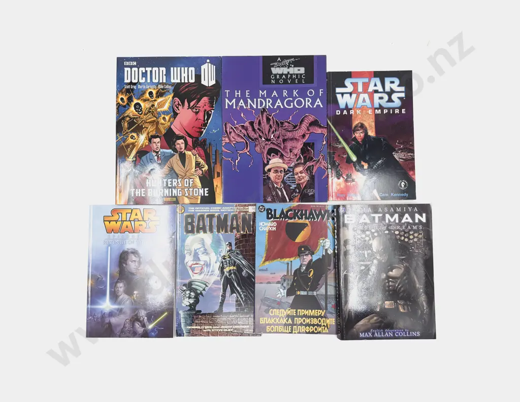 Seven Assorted Classic Graphic Novels Incl Batman Image 1++