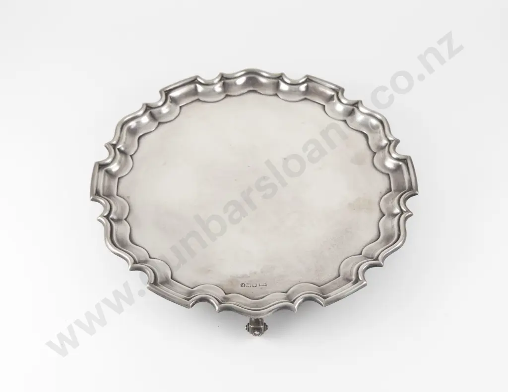 Geo VI S/S Salver by Walker & Hall Image 1++