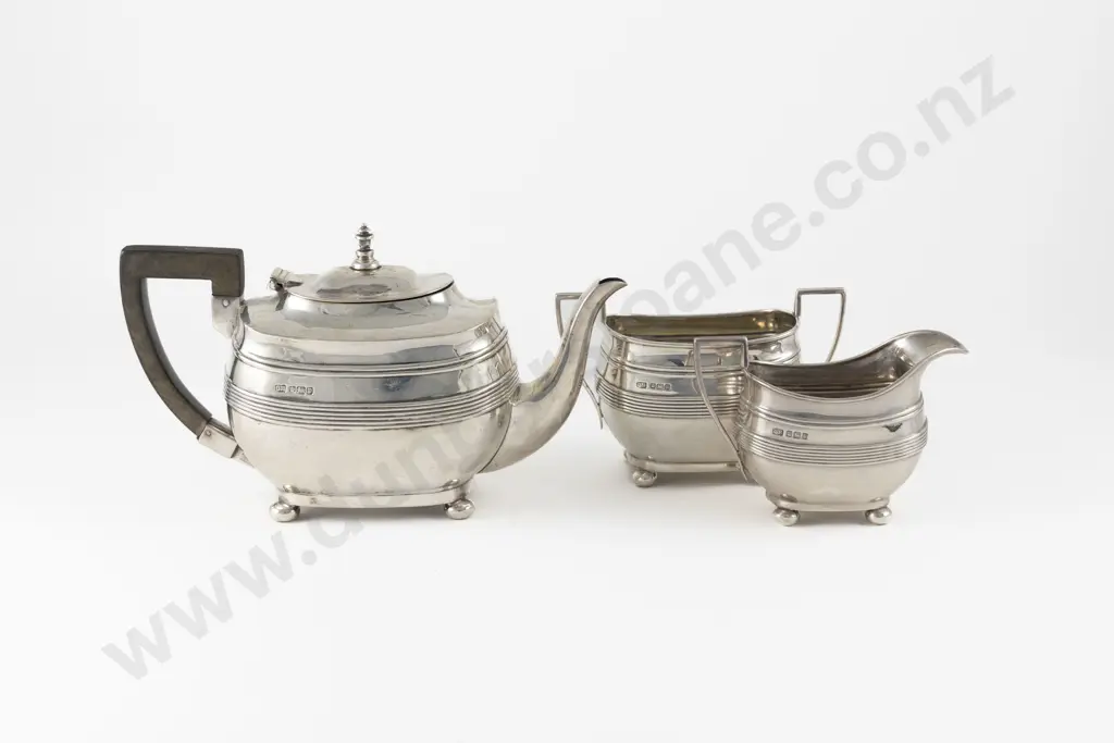 Edw VII S/S 3 Piece Batchelors Teaset Image 1++