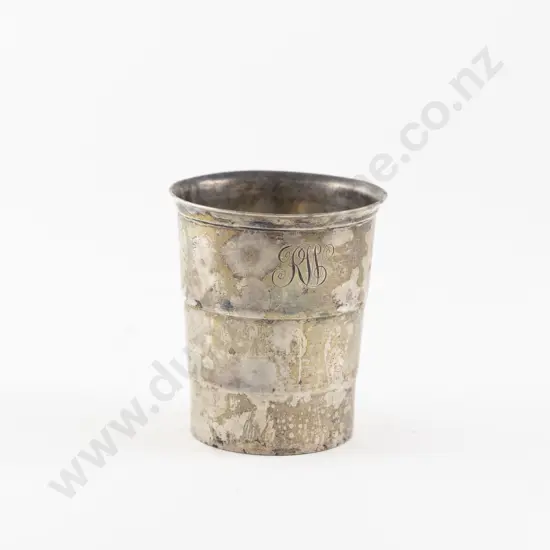 Late Vict S/S 3 Division Sportsmans Drinking Cup by Thomas Hayes