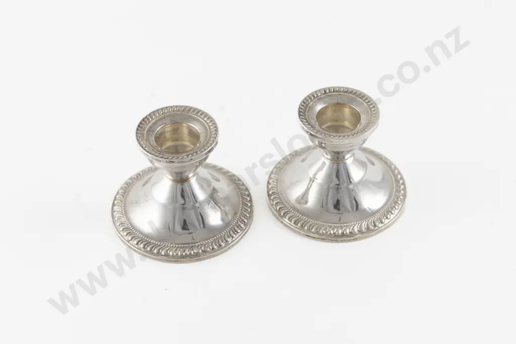 Pair Of Duchin S/S Dwarf Candlesticks Image 1++