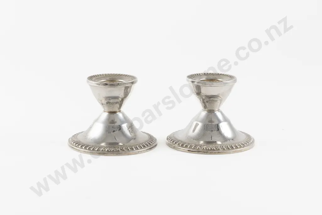 Pair Of Duchin S/S Dwarf Candlesticks Image 1++