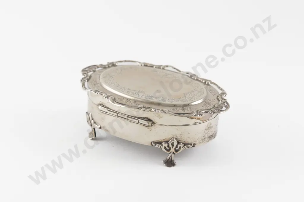 Edw VII S/S Oval Jewellery Box Image 1++