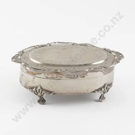 Edw VII S/S Oval Jewellery Box