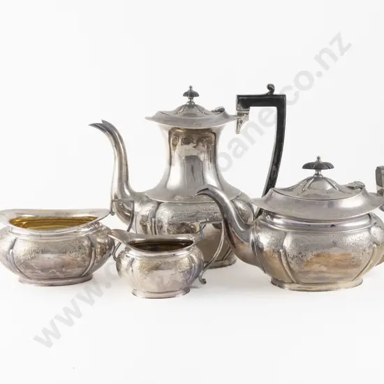 Edw VII S/S 4 Piece Tea & Coffee Set