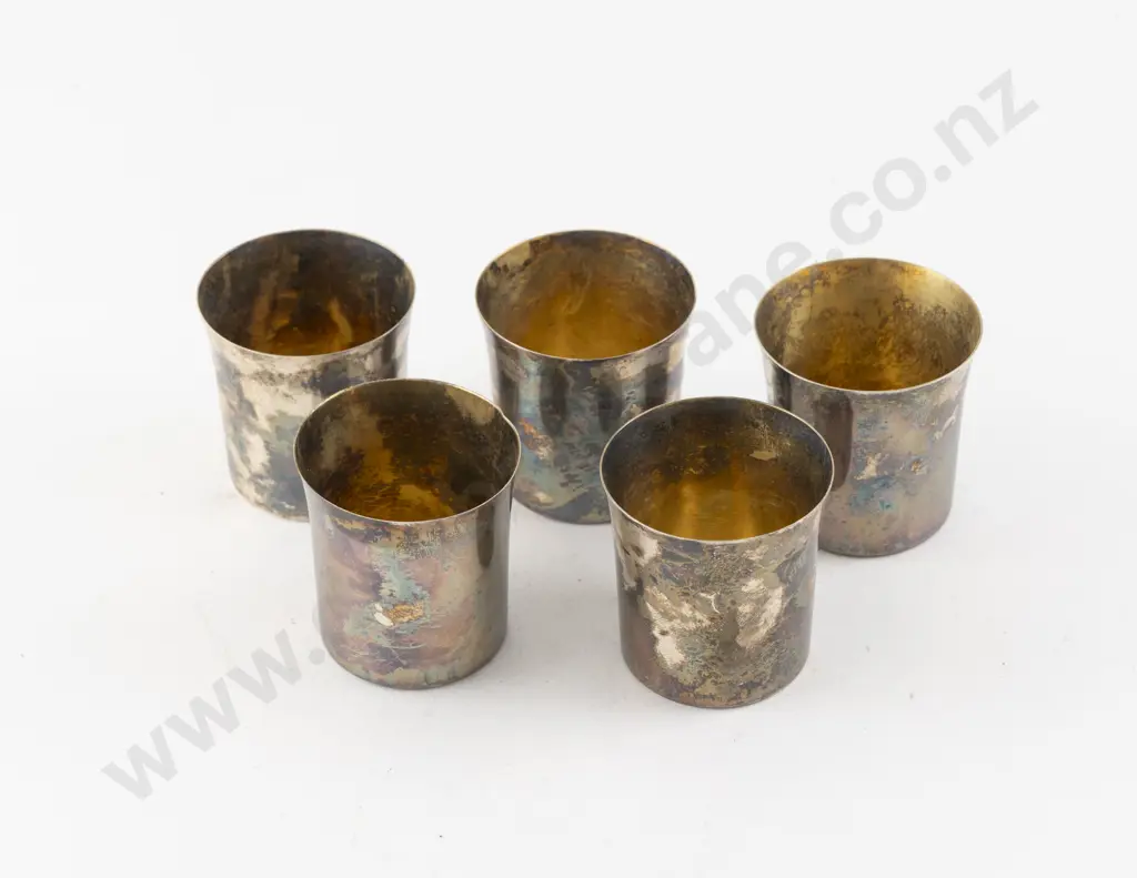 Set Of 5 Swedish S/S Schnapps Cups Image 1++