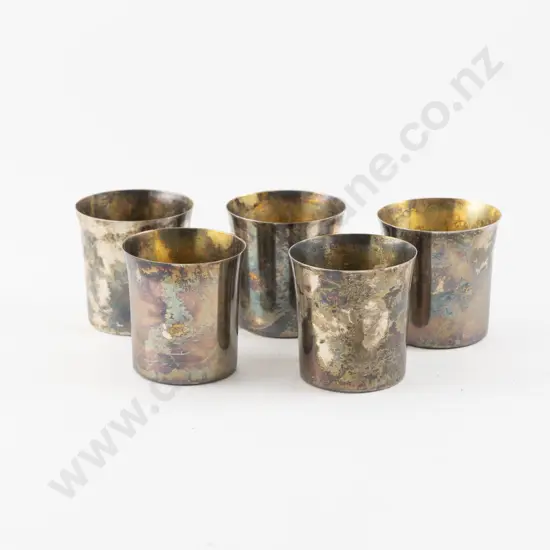 Set Of 5 Swedish S/S Schnapps Cups