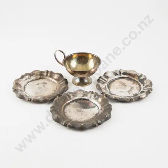 Small Swedish S/S Cup & 3 pin Dishes