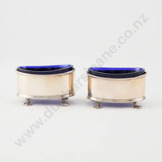 Pair Of Geo V S/S Oval Salts