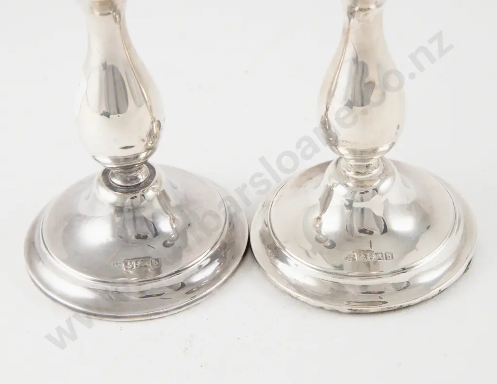 Pair Of Edw VII S/S Table Candlesticks Image 1++