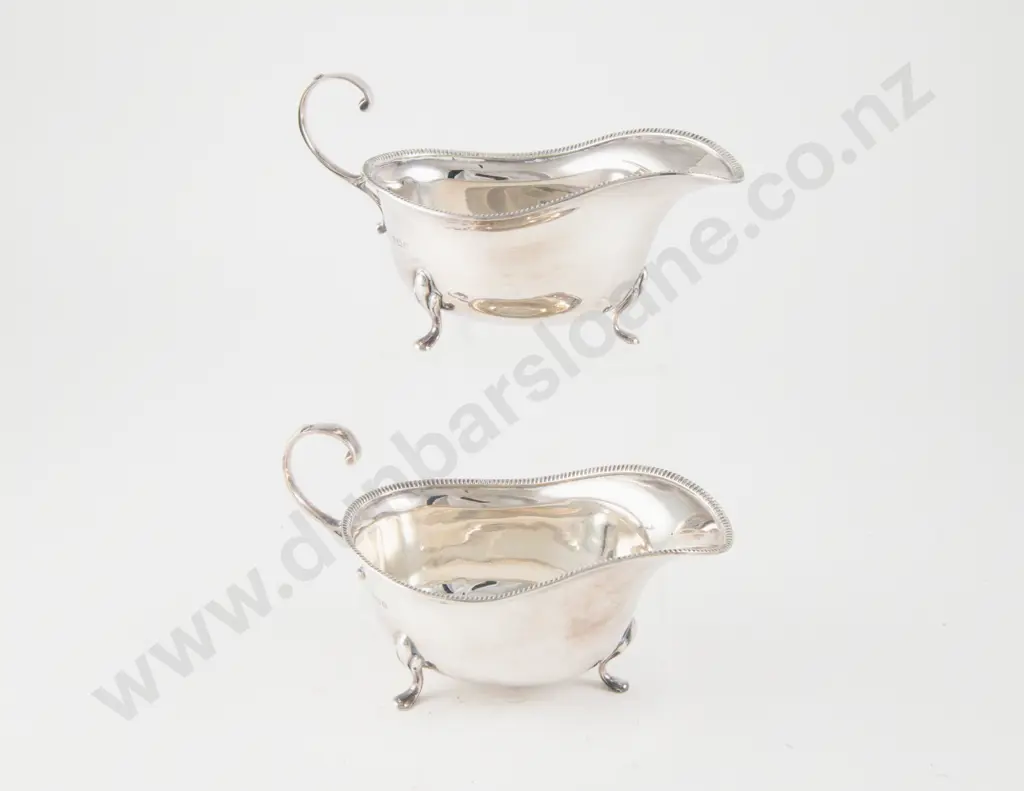 A Pair Of Geo VI S/S Gravy Boats Image 1++